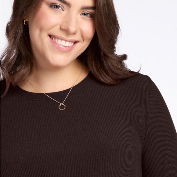 Woolx Hadley Ribbed Crew French Roast - Picture 2 of 8